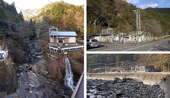 別子山地区では、今なお２つのミニ水力発電施設が稼動している。71kWの別子山発電所