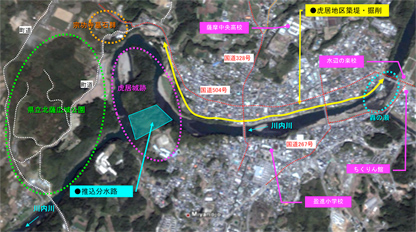 宮之城地域川づくり事業　周辺概要図