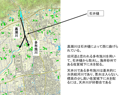 石井樋　周辺図