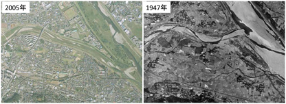 2005年と1947年の中央が程久保川