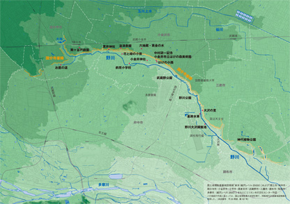 野川流域地図