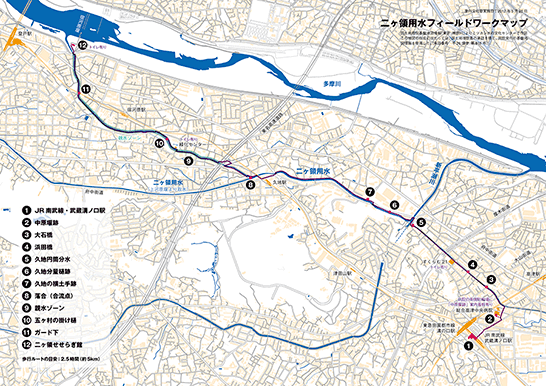 二ヶ領用水フィールドワークマップ