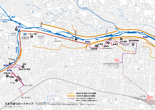 八王子巡りルートマップ
