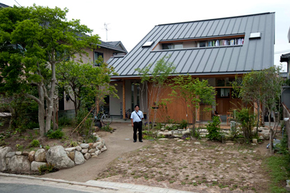 雨水ハウスとして新築した渡邉亮一さんのご自宅