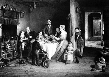 19世紀初め、中産階級の朝食