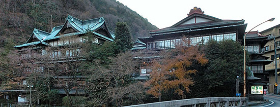 十四代将軍徳川家茂夫人となった皇女和宮（静寛院宮）が静養した箱根塔ノ沢の環翠楼。