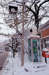 鳴子温泉の雪