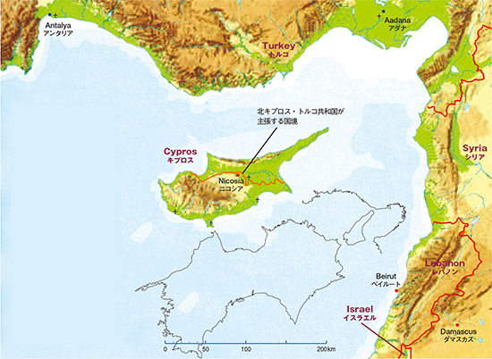 地中海の最深部に浮かぶキプロスは、北はトルコ、東はシリア、レバノン、イスラエルに囲まれた昔からの要所。