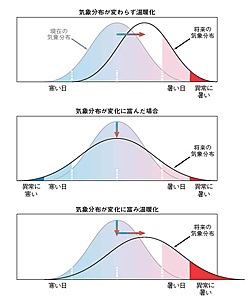 気候変動モデルの違いによる異常気象の確率