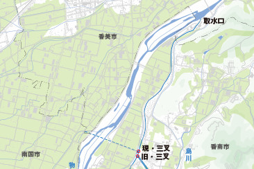 国土地理院基盤地図情報（縮尺レベル25000）「高知」及び、国土交通省国土数値情報「河川データ（平成18年）、農業地域データ（平成18年）」より編集部で作図