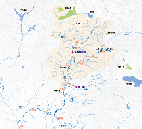 片品川流域図。