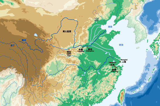 世界の屋根といわれるチベットの標高4300m付近から湧き出た水を源流とし、渤海へ注ぐ全長約5464kmの黄河。中国では揚子江に次いで2番目に長く、世界では7番目の長さである。