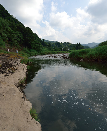 木次町と吉田町の境にある「天が淵」。ヤマタノオロチが住んでいたといわれる