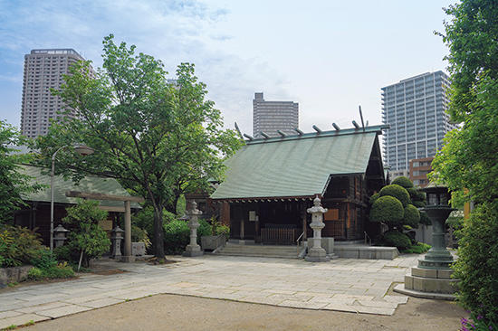 佃島の漁民が故郷である摂津国の住吉神社を分社してできた佃一丁目の住吉神社