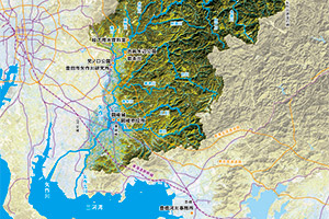 矢作川流域の地図