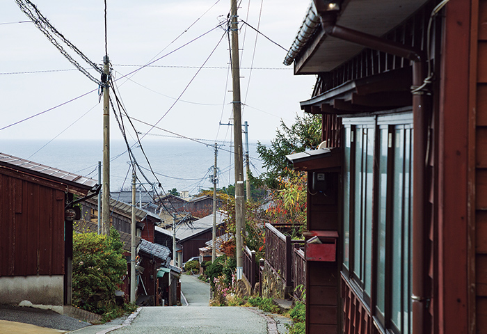 道路に不規則な起伏があるのは、段丘を削って道を通したため