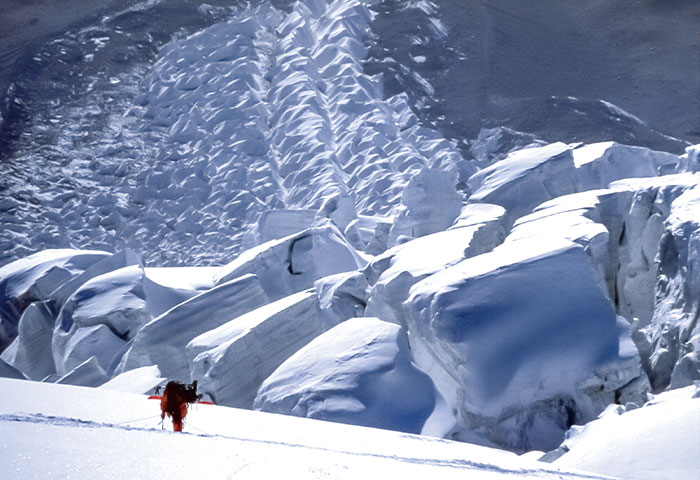 藤田さんが氷河を研究するきっかけとなったムスターグアタの氷河（中国・新疆ウイグル自治区）