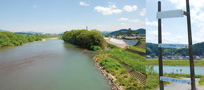 京都府、滋賀県、福井県の境の三国岳を源として日本海に注ぐ「由良川（ゆらがわ）」。幹川流路延長146km、流域面積1880km2（提供：知花武佳さん）