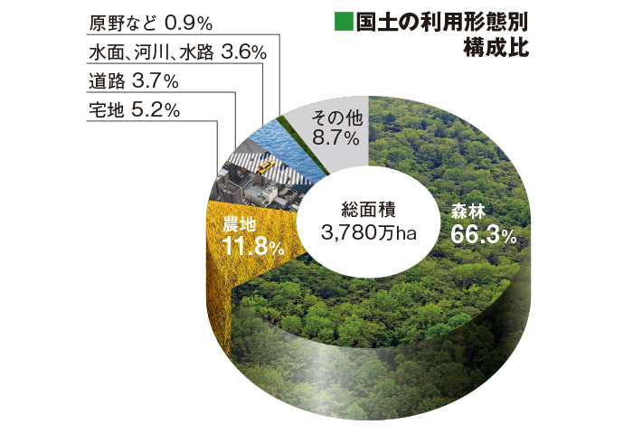 出典：総務省統計局「第69回 日本統計年鑑」（2020年）
（注）数値の単位未満を四捨五入しているため、構成比を合計しても100とはならない