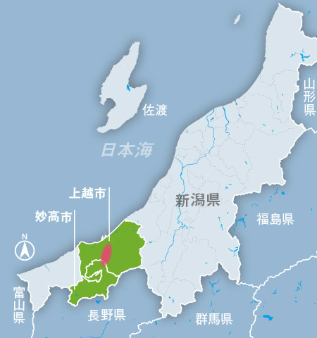 関川水系土地改良区の位置