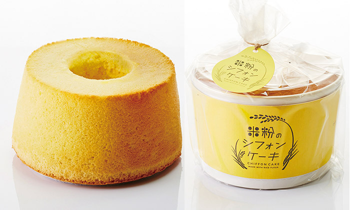 東川町米を使った「米粉のシフォンケーキ」。洋菓子店ならではの「東川らしさ」を代表する逸品 提供：ゝ月庵