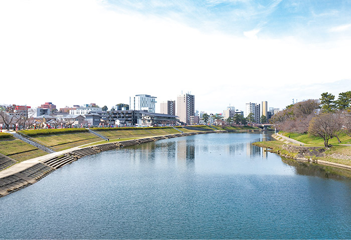 矢作川の支流である乙川