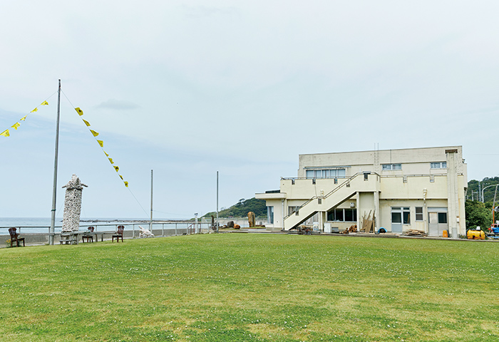 珠洲市自然休養村センターのグラウンド。「砂取節まつり」はここが会場だった