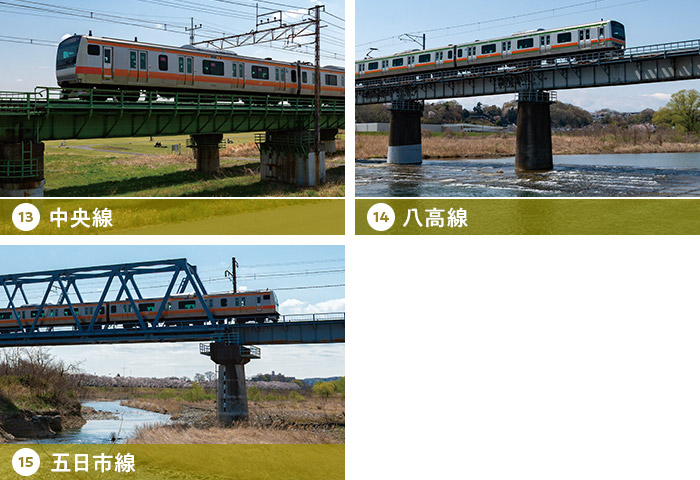 中央線、八高線、五日市線
