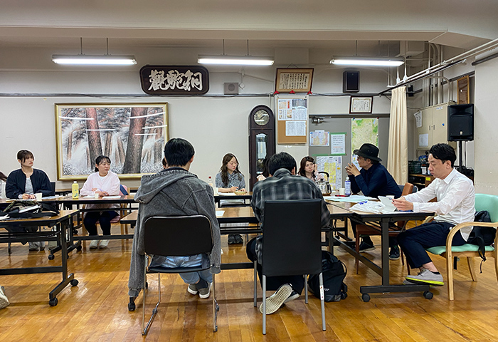 銅駝自治連合会でのヒヤリングの様子