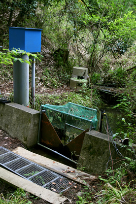 集水域からの流出量を観測するための量水堰