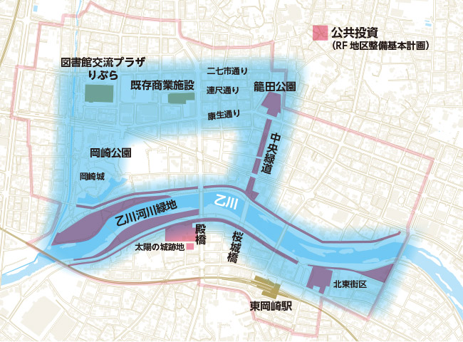 岡崎市役所提供資料および国土地理院基盤地図情報「愛知」をもとに編集部作成