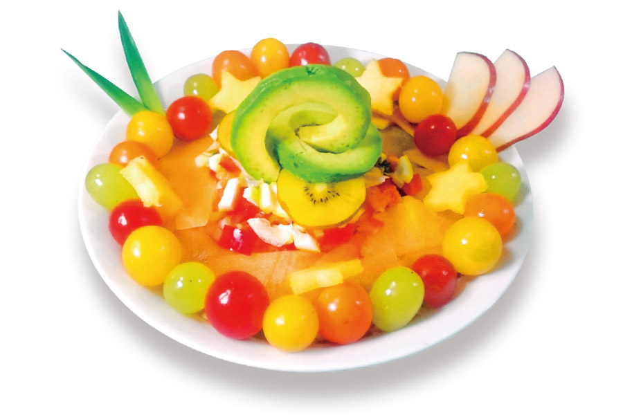 中野さんが果実をしっかり食べたいときに用意するフルーツの盛り合わせ「キラフル丼」